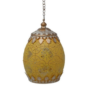Antiqued Yellow Lantern LED