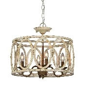 Ivory 4 Light Semi-Flush Chandelier