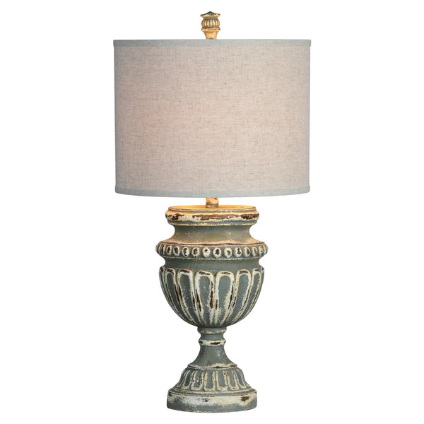 Grey Distressed Table Lamp