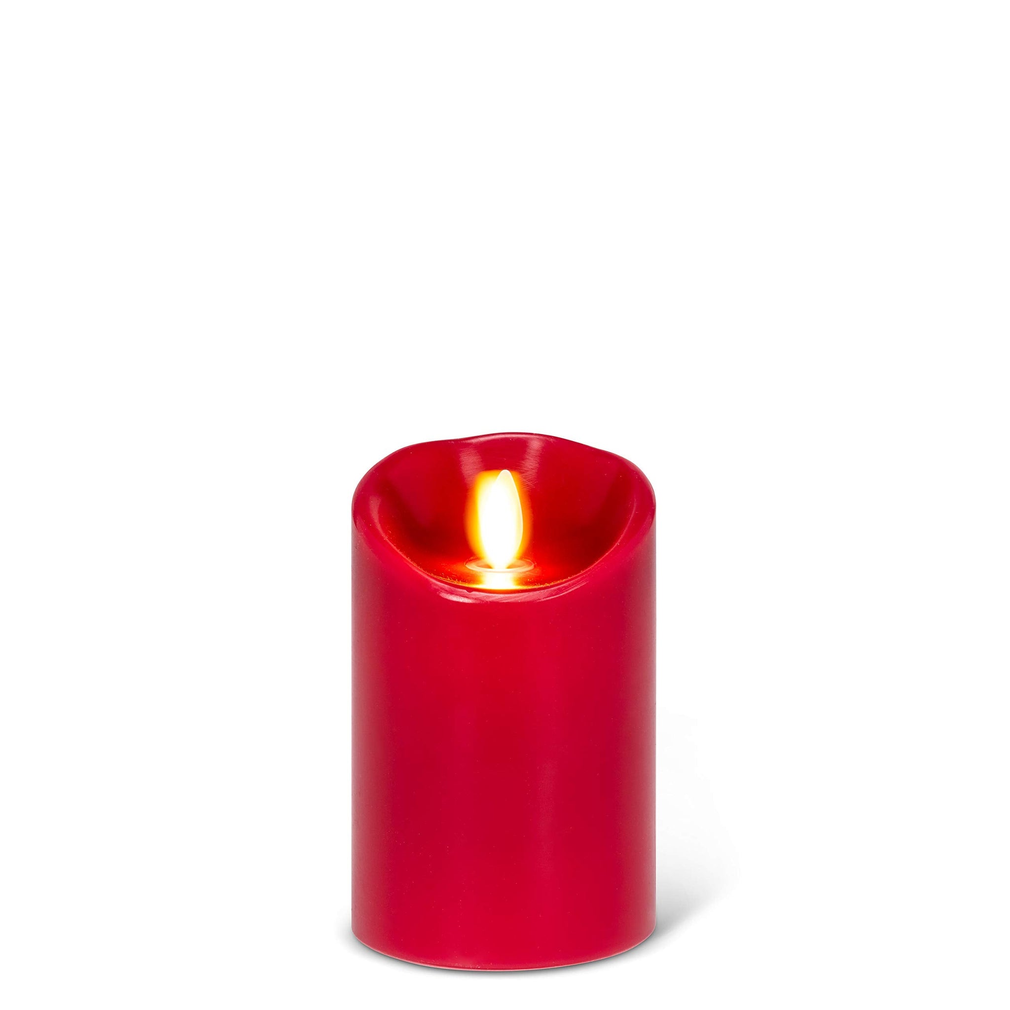 3" X 4.5" Pillar Flameless Candle: Burgundy