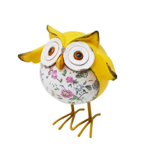 Yellow Owl Figurine - SMALL