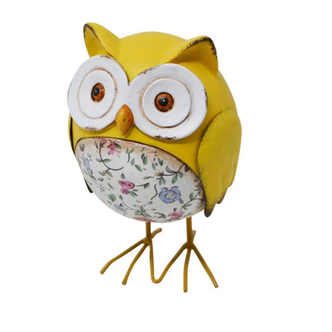 Yellow Owl Figurine - LARGE