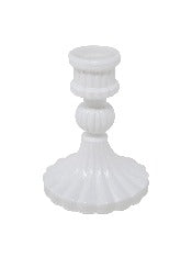 White Taper Candle Holder - SHORT