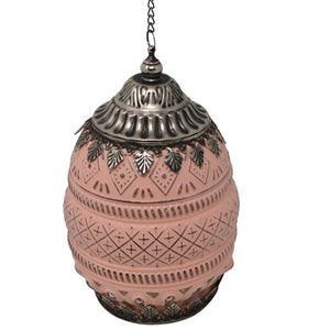 Antiqued Pink Lantern LED