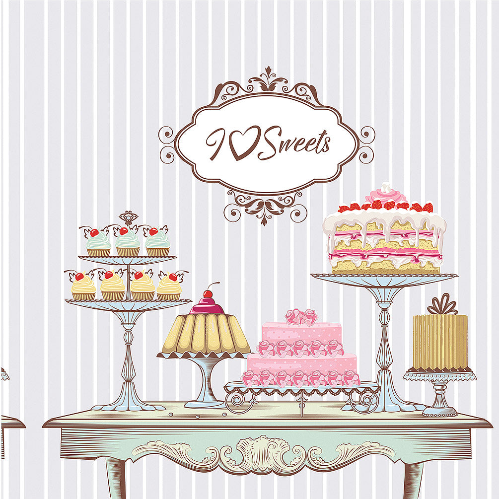 Luncheon Paper Napkin: Cupcakes