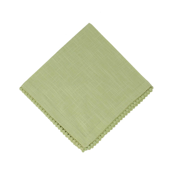 Lace Green Linen Napkin, Set Of 4
