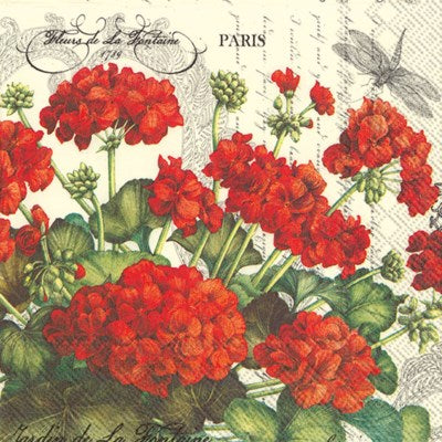 Cocktail Paper Napkin: Geranium