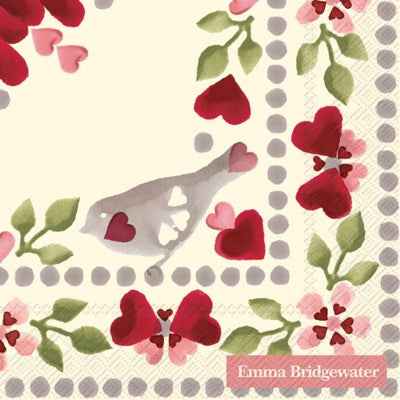 Cocktail Paper Napkin: Lovebirds