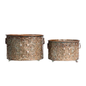 Assorted Bronze Footed Planter, INDIVIDUALLY SOLD