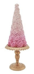 Pink Rosette Tree Figurine