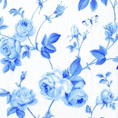 Lunch paper Napkin: Blue Rose