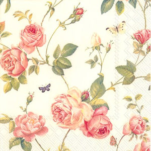 Luncheon Paper Napkin: Rambling Rose