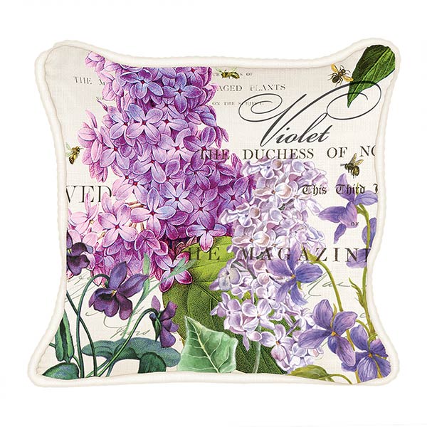 Lilac & Violets Pillow