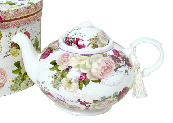 Country Rose Teapot With Gift Box