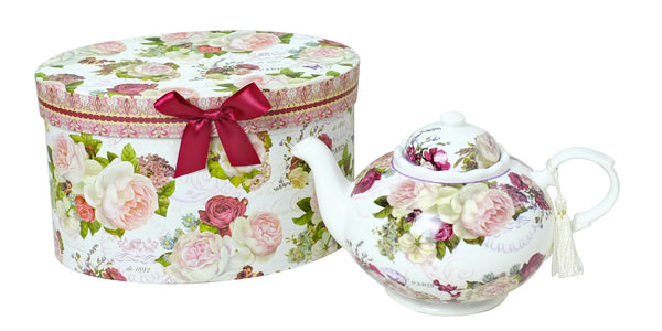 Country Rose Teapot With Gift Box