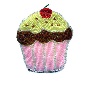 Chocolate Cupcake Beaded Wallet