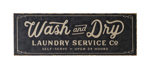Large Black Laundry Sign
