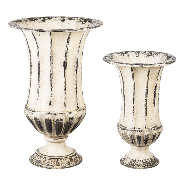 Assorted Ivory Distressed Urn, INDIVIDULLAY SOLD