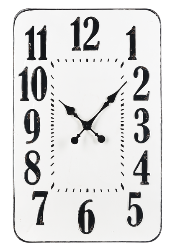 Black And White Rectangle Wall Clock