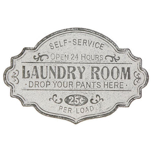 Embossed Laundry Sign