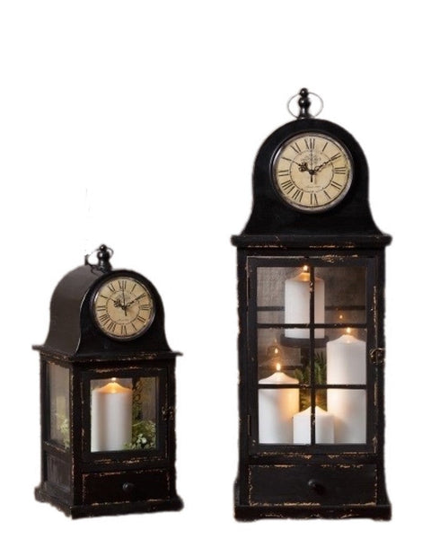 Assorted Black Lantern Table Clock, INDIVIDUALLY SOLD