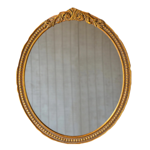 Gold Oval Wall Mirror