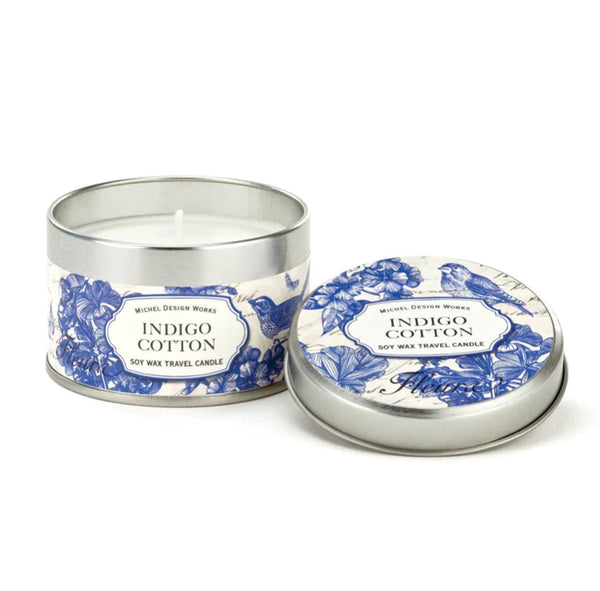 Indigo Cotton Travel Soy Candle