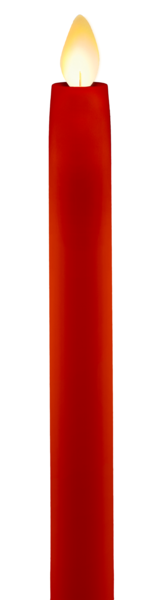 1" X 8.5" Taper Flameless Candle: Red