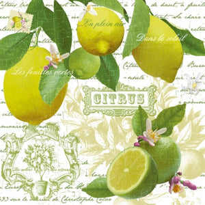 Luncheon Paper Napkin: Lemon Fruits