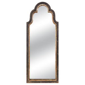 Distressed Black Arch Mirror
