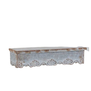 Galvanized Metal Wall Shelf - SMALL