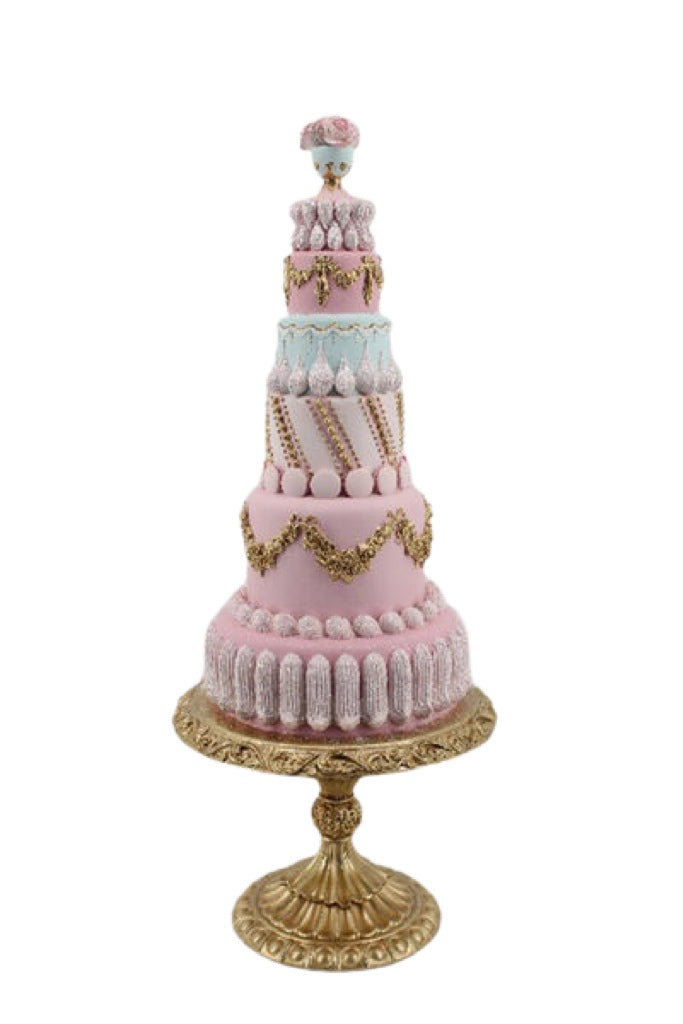 Pink Tiered Cake Figurine