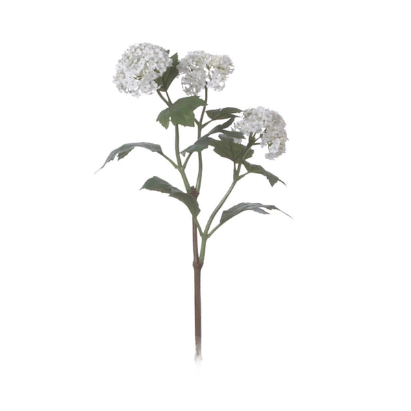 16" White Snowball Stem