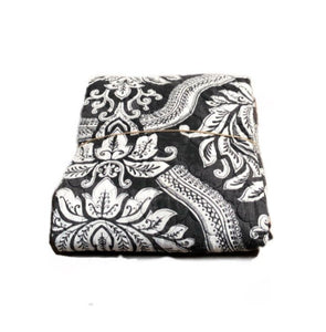 Black And White Floral Throw
