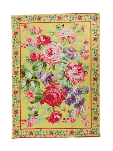 April Cornell Cottage Rose Placemat Yellow, INDIVIDUALLY SOLD
