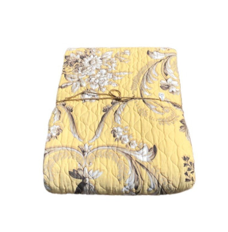 Yellow Floral Throw
