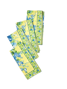 April Cornell Cottage Rose Lemon Napkin, INDIVIDUALLY SOLD