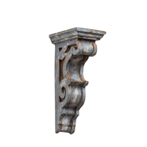 Small Grey Wood Corbel Wall Shelf