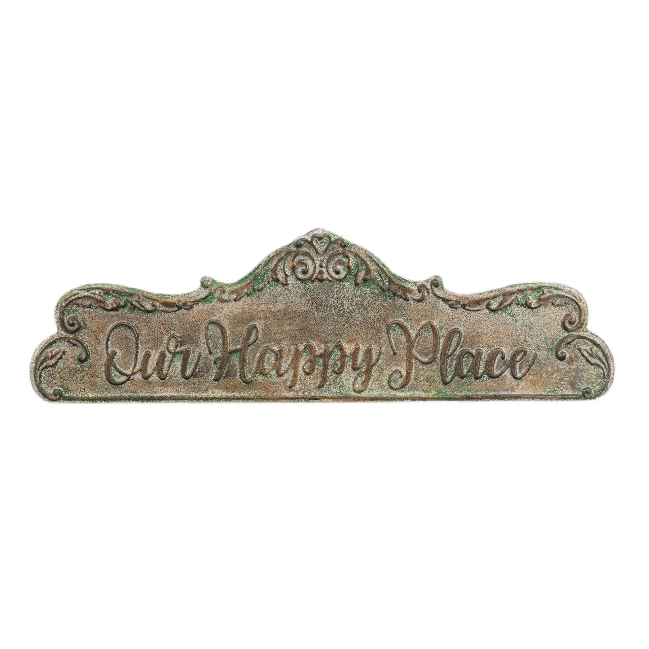Embossed Our Happy Place Sign