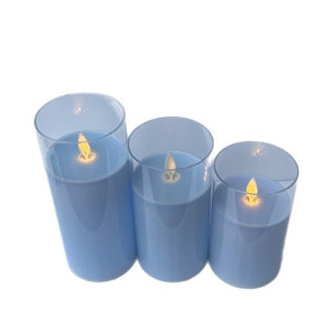 Assorted Pillar Flameless Candle: Lavender, INDIVIDUALLY SOLD