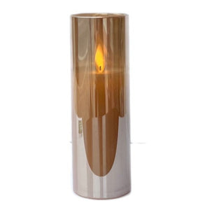 6" X 2" Slim Pillar Flameless Candle: Amber