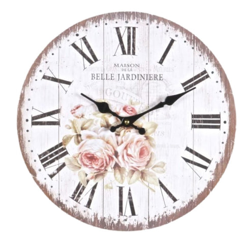 Round Rose Clock