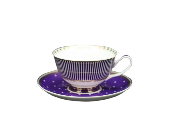 Striped Tea Cup And Saucer