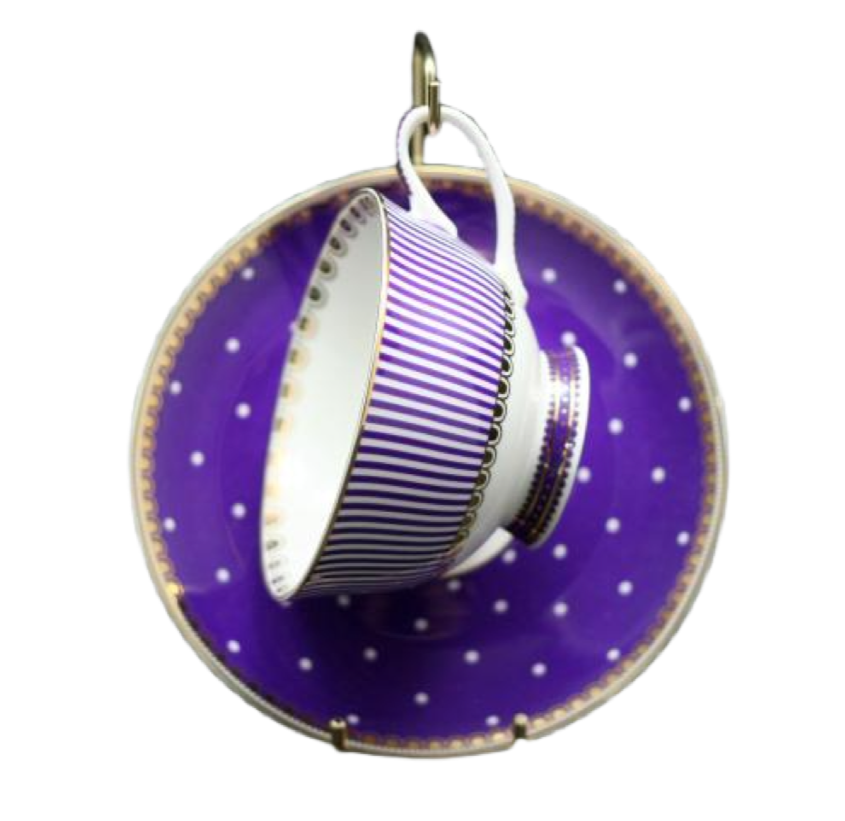 Striped Tea Cup And Saucer