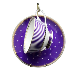 Striped Tea Cup And Saucer