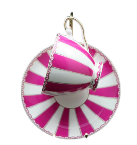 Striped Tea Cup And Saucer