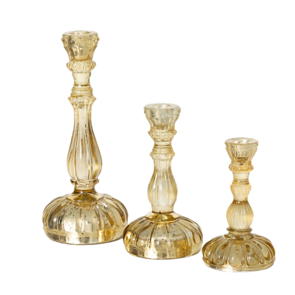 Assorted Gold Taper Candle Holder, INDIVIDUALLY SOLD