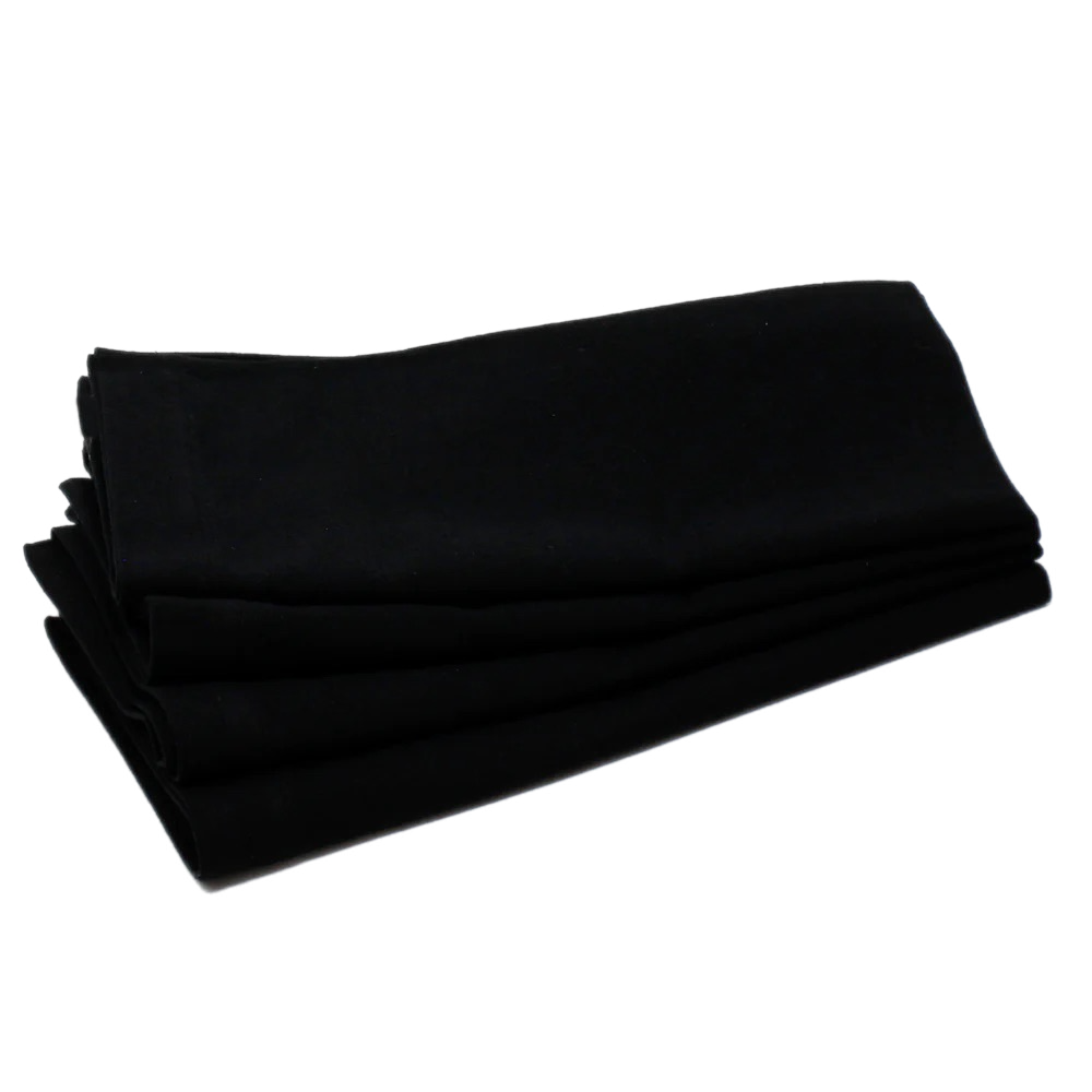 Black Linen Napkin, Set Of 4