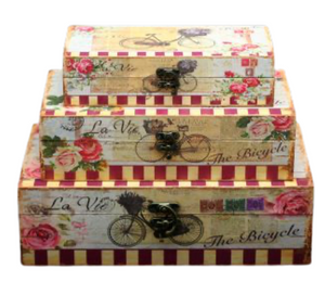 Assorted Parisian Bicycle Book Box, INDIVIDUALLY SOLD
