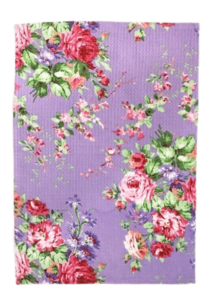 April Cornell Cottage Rose, Periwinkle Tea Towel, INDIVIDUALLY SOLD
